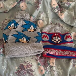 Sonic and Mario Knit Beanies